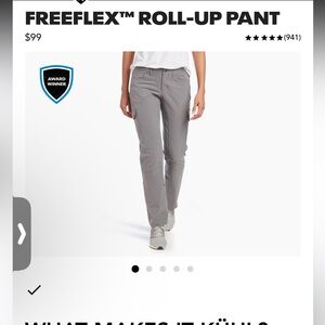 KUHL FREEFLEX™ ROLL-UP PANTS. Light gray. Like new condition. Size 12 Regular